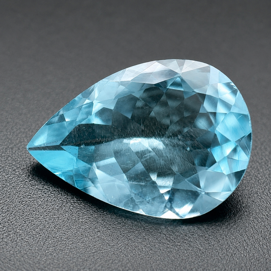 Acquamarina Naturale Goccia 3.55ct – Pietra Preziosa per Gioielleria