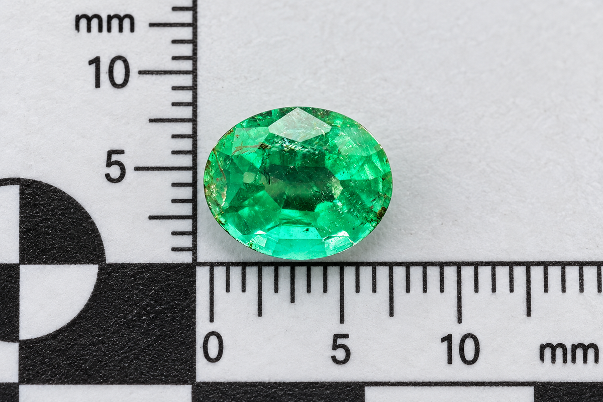 Smeraldo Naturale Ovale 0.55ct - Pietra Preziosa per Gioielleria