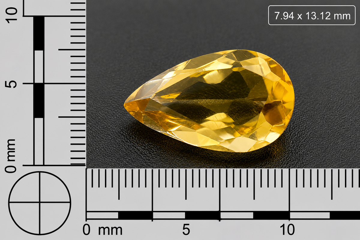 Eliodoro Naturale Goccia 3.10ct – Berillo Dorato per Alta Gioielleria