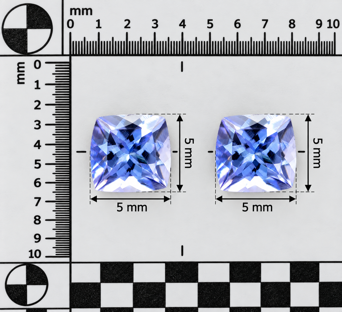 Tanzanite Naturale Unheat Cushion 1.25ct – Gemma Non Trattata per Gioielleria