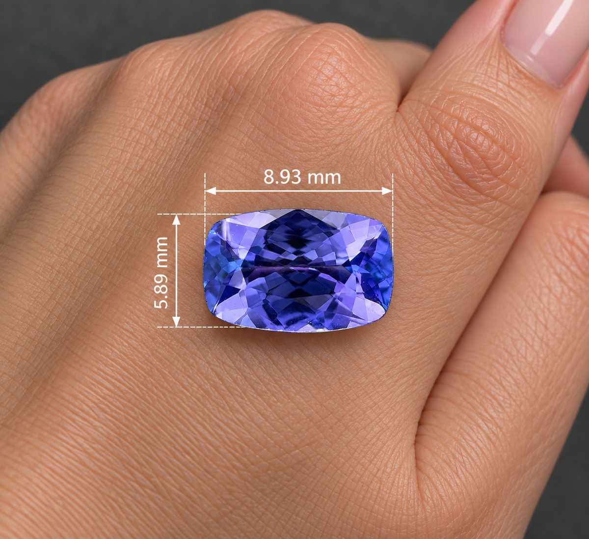 Tanzanite Naturale Cushion 1.25ct – Gemma Rara Viola per Gioielleria