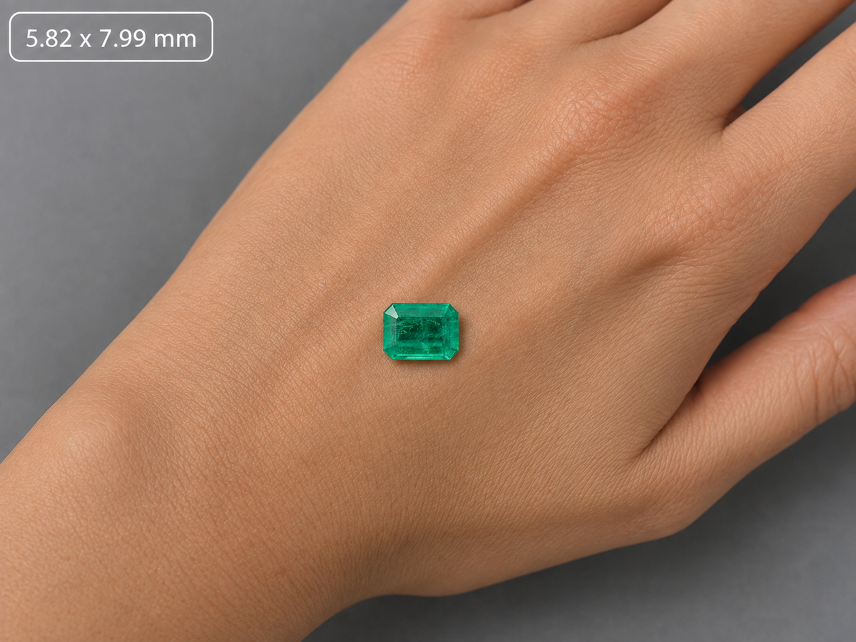 Smeraldo Naturale Ottagono 1.85ct - Pietra Preziosa per Gioielleria