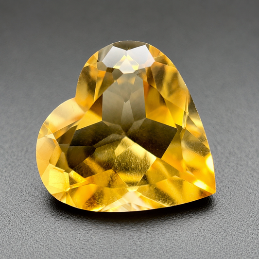 Citrino Naturale Cuore 3.25ct – Pietra Preziosa Gialla per Gioielleria