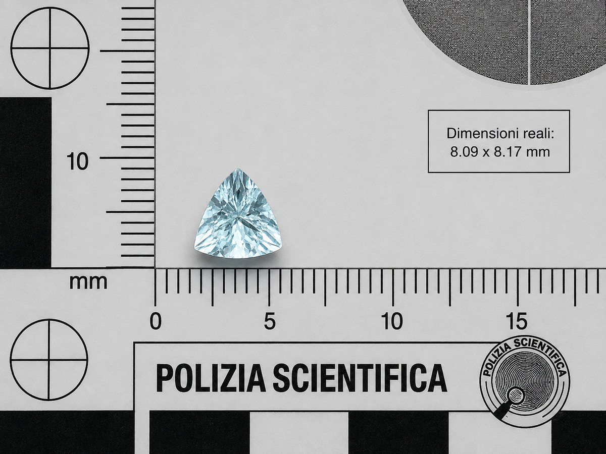 Acquamarina Naturale Trillion 1.60ct – Pietra Preziosa per Gioielleria