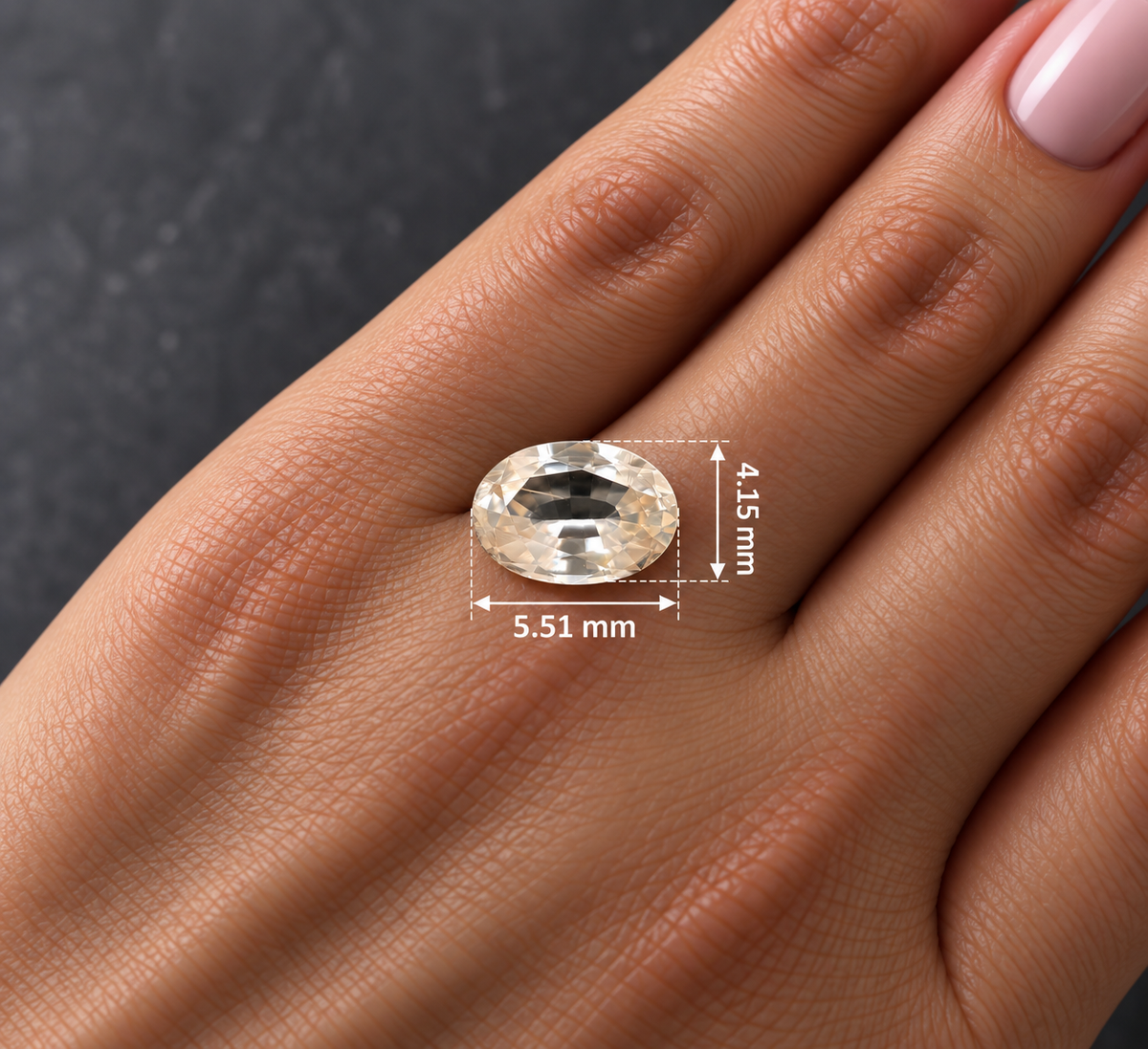 Spinello Bianco Naturale Ovale 0.50ct – Gemma Rara per Alta Gioielleria