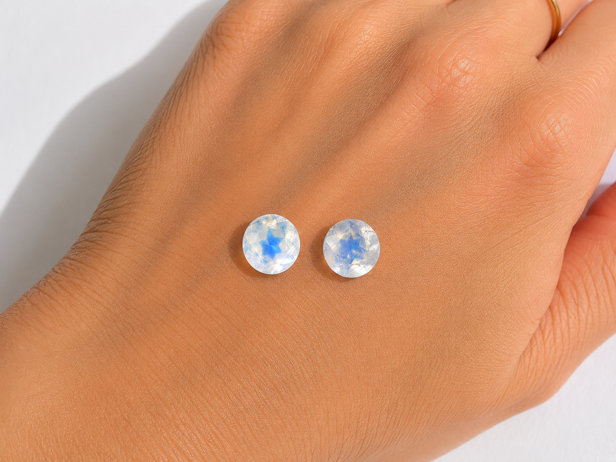 Moonstone Naturale Tondi 0.95ct – Pietra di Luna per Gioielleria