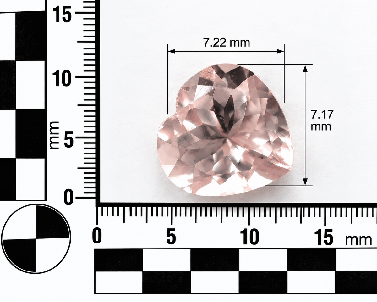 Morganite Naturale Cuore 1.05ct – Pietra Preziosa Rosa per Gioielleria
