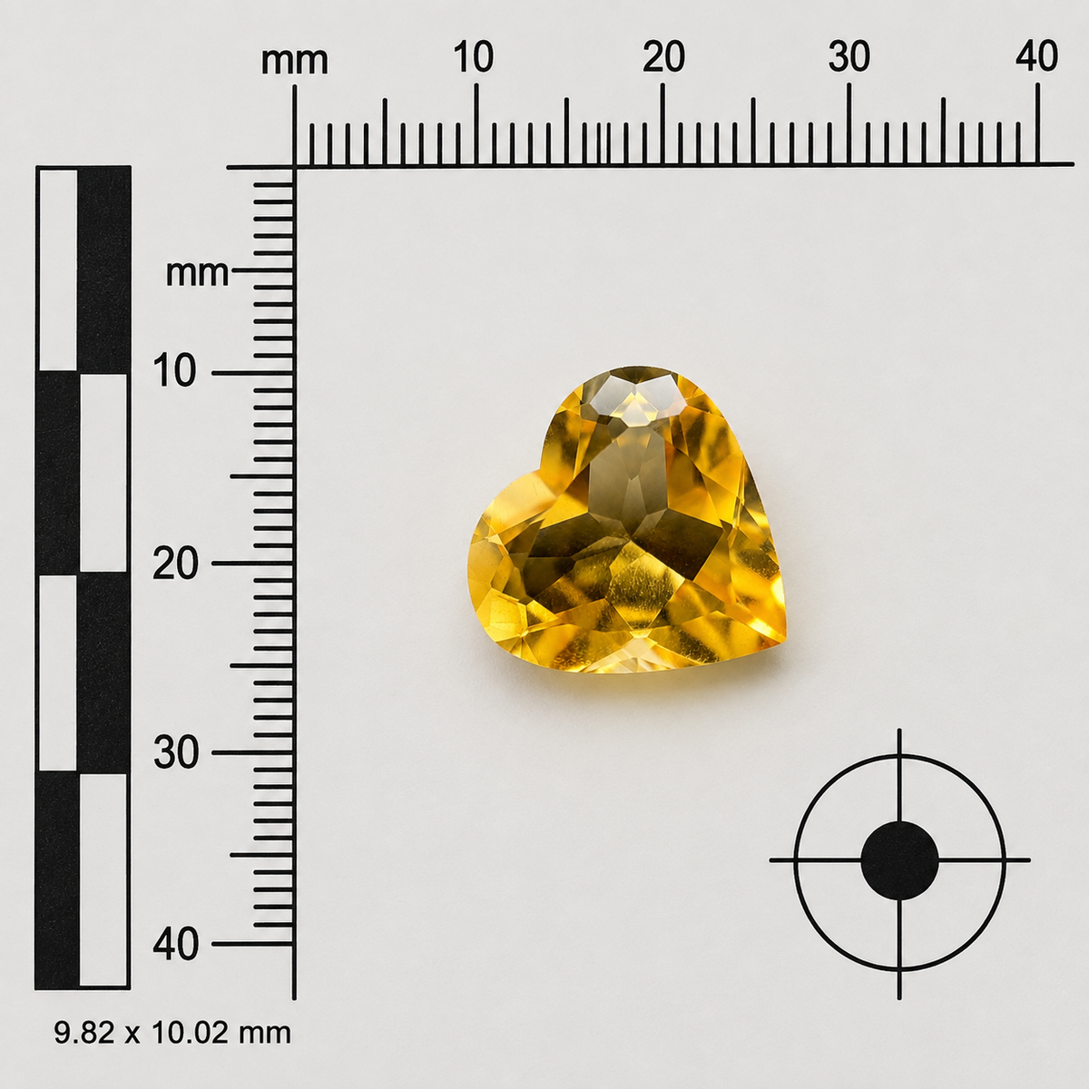 Citrino Naturale Cuore 3.25ct – Pietra Preziosa Gialla per Gioielleria