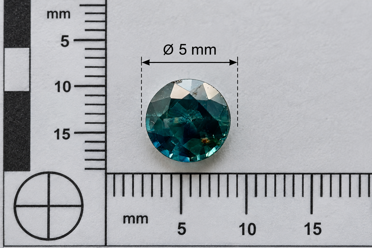 Zaffiro Australiano Naturale Tondo 0.80ct – Pietra Preziosa per Alta Gioielleria
