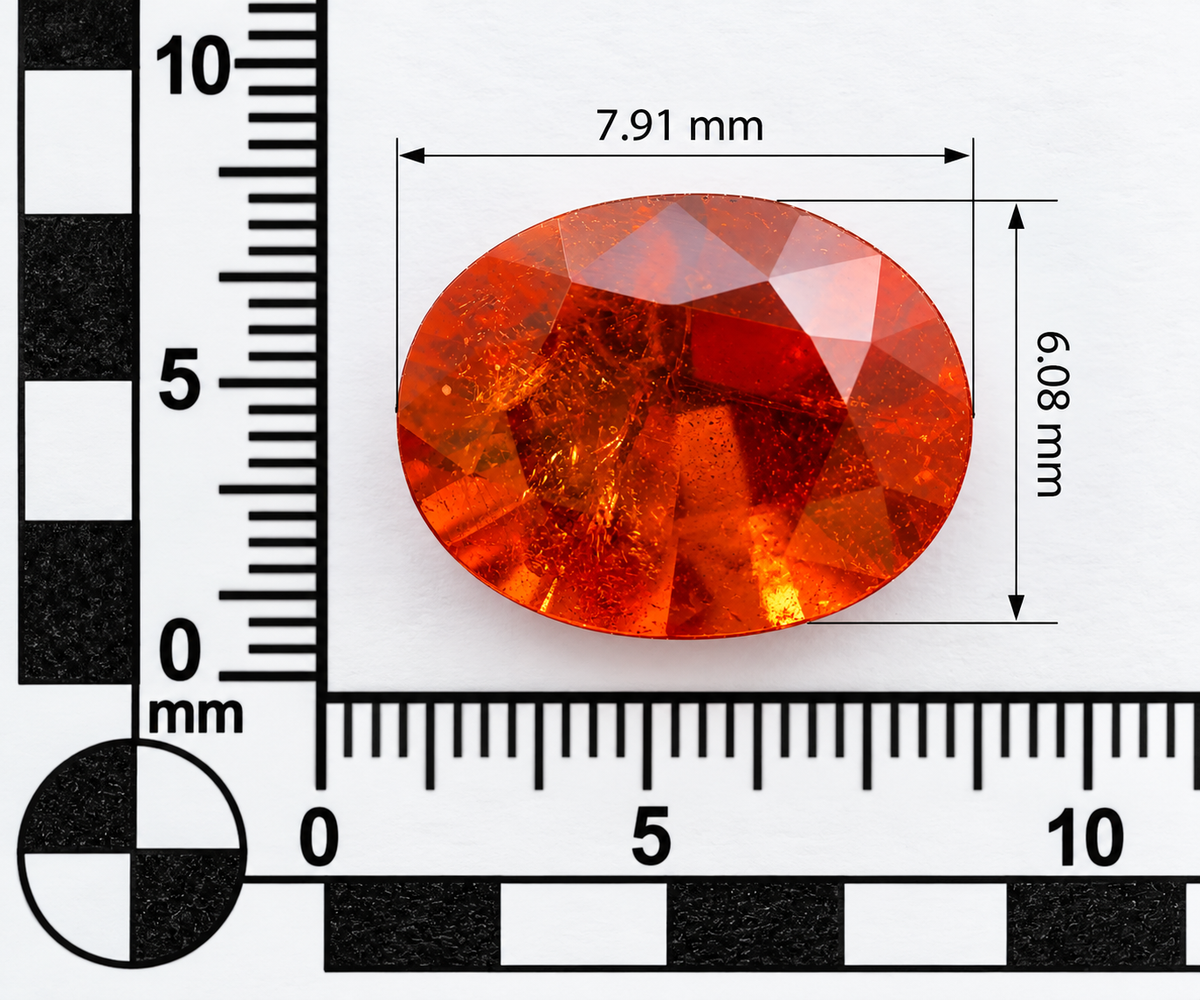 Spessartite Naturale Ovale 1.90ct – Granato Arancio per Alta Gioielleria