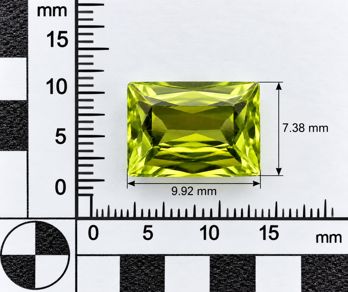 Peridot Naturale Baguette 3.40ct – Pietra Preziosa Verde per Gioielleria