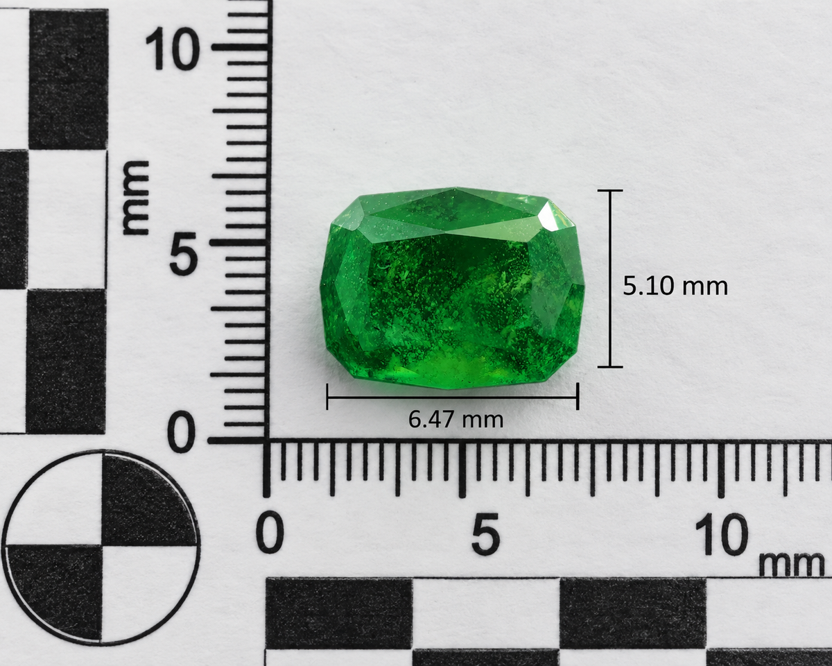 Tsavorite Naturale Cushion 1.00ct – Gemma Rara Verde per Gioielleria