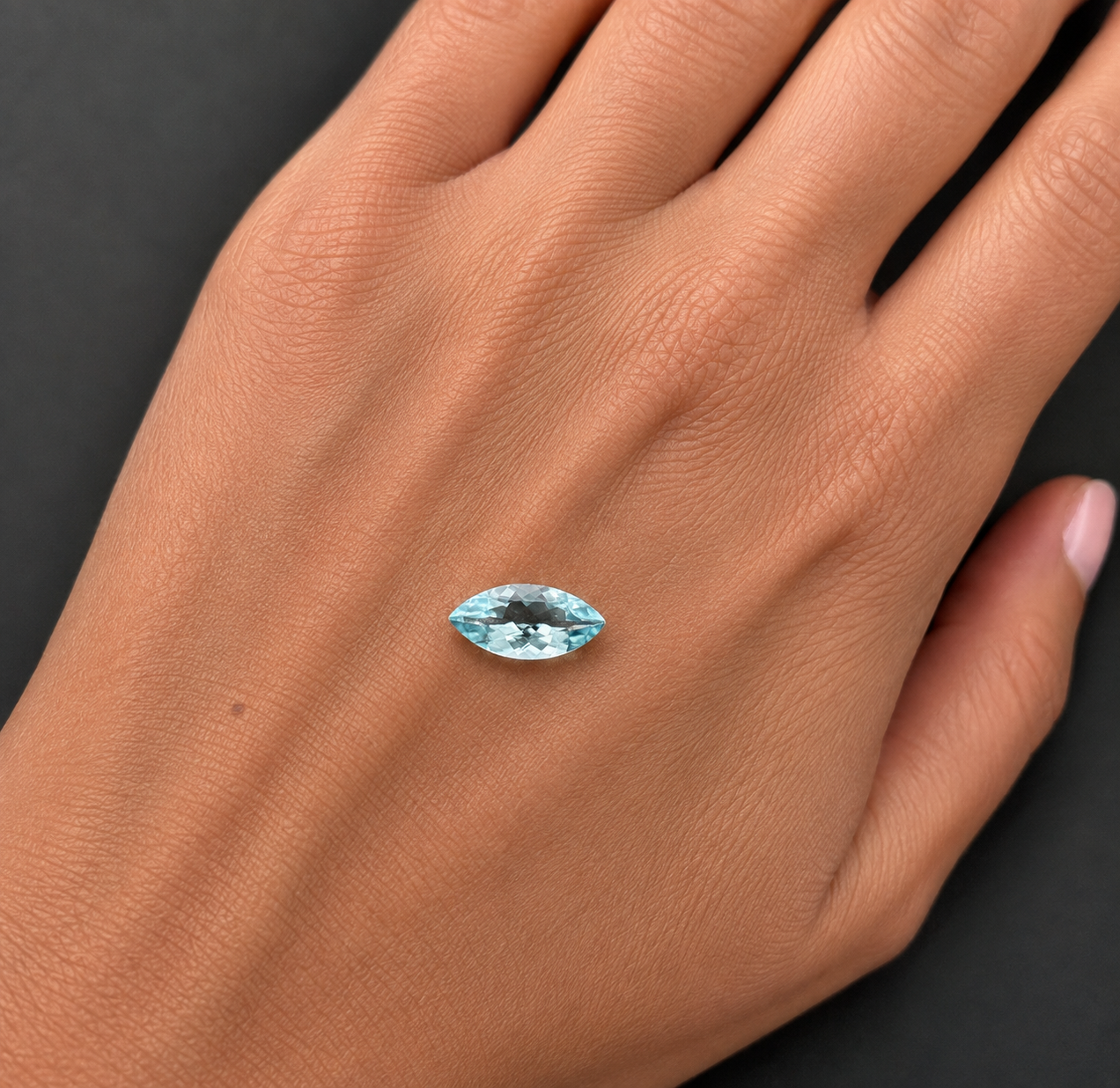 Acquamarina Naturale Marquise 1.35ct – Pietra Preziosa per Gioielleria