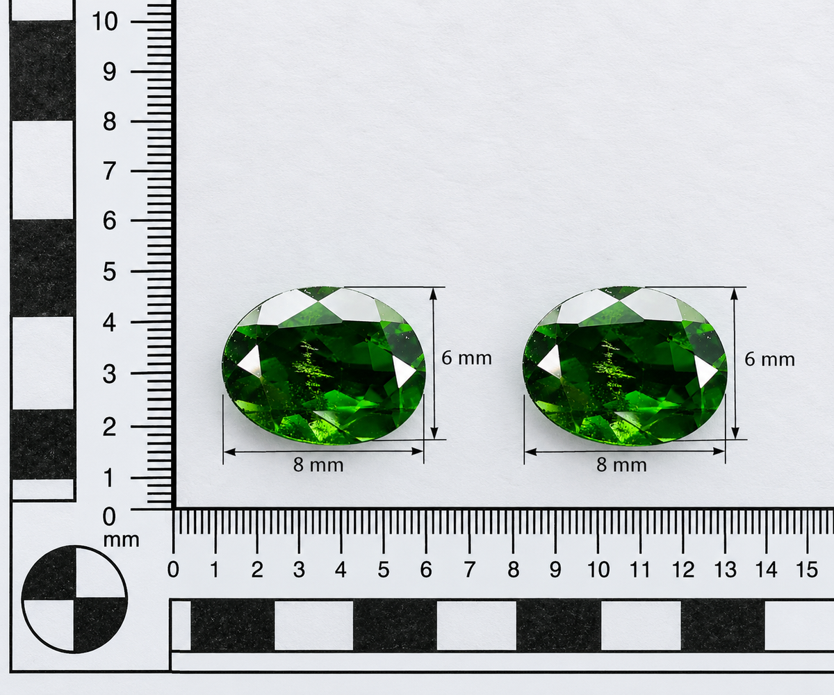 Cromodiopside Naturale Ovali 2.75ct – Gemma Verde Siberiana per Gioielleria