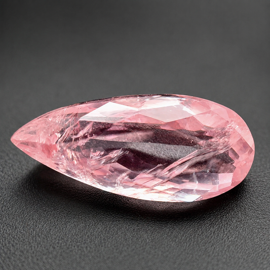 Morganite Naturale Goccia 7.70ct – Pietra Preziosa Rosa per Alta Gioielleria