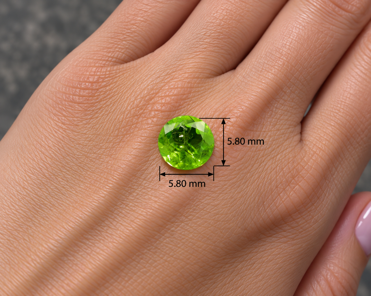 Tsavorite Naturale Tondo 0.90ct – Gemma Rara Verde per Gioielleria