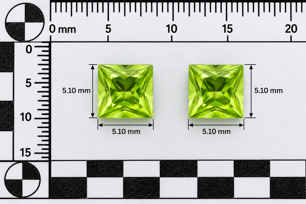 Peridot Naturale Carre 1.35ct – Pietra Preziosa Verde per Gioielleria