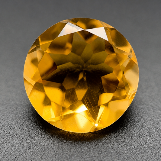Citrino Naturale Tondo 5.70ct – Pietra Preziosa Gialla per Gioielleria