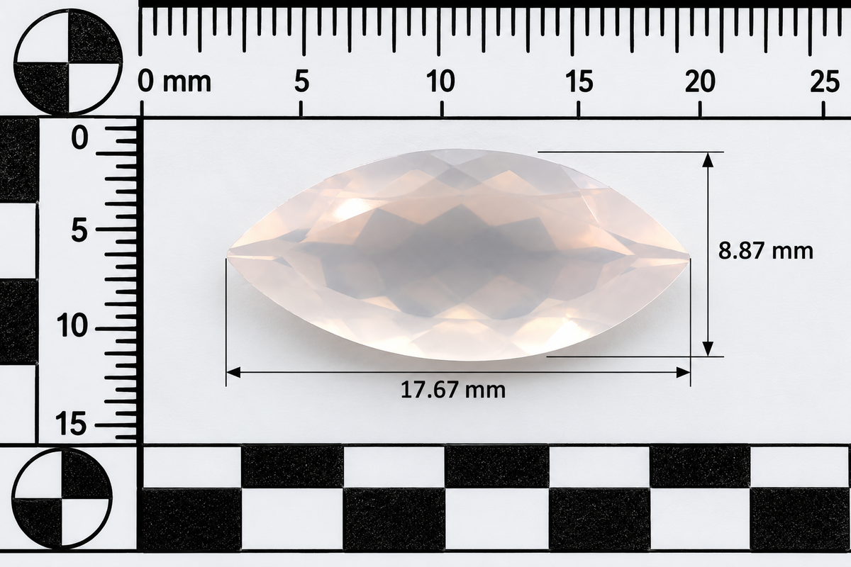 Quarzo Rosa Naturale Marquise 4.80ct – Pietra Semipreziosa per Gioielleria