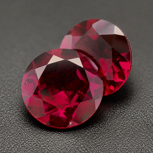 Rodolite Naturale Tondi 2.70ct – Granato Porpora per Alta Gioielleria