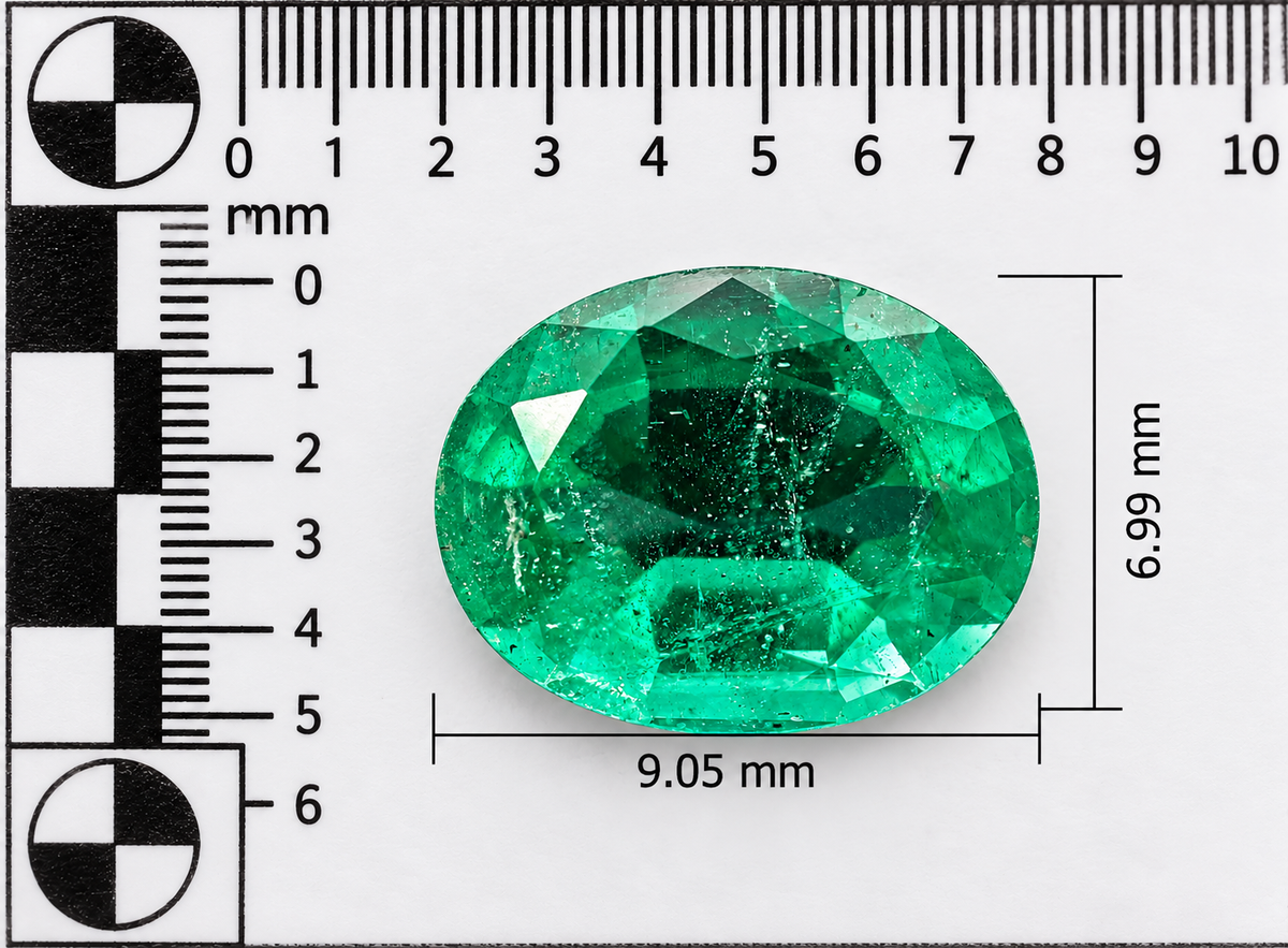 Smeraldo Naturale Ovale 1.85ct - Pietra Preziosa per Gioielleria