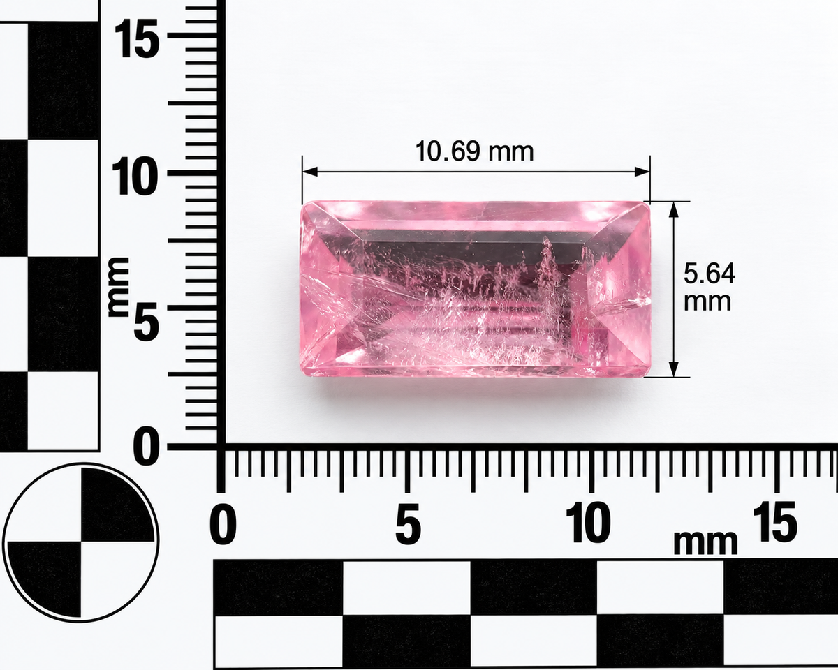 Morganite Naturale Baguette 2.40ct – Pietra Preziosa Rosa per Gioielleria