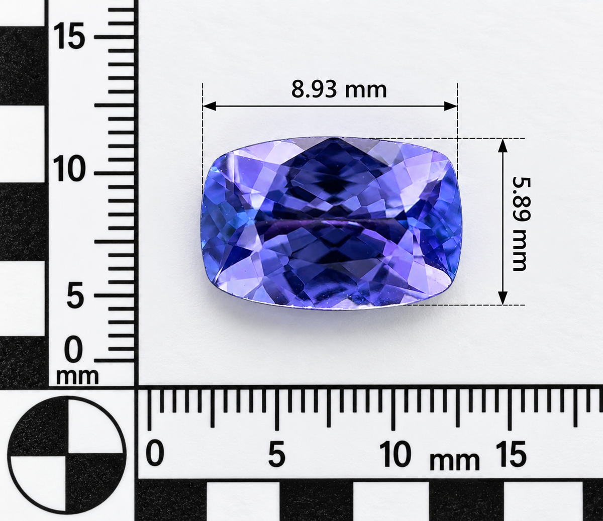 Tanzanite Naturale Cushion 1.25ct – Gemma Rara Viola per Gioielleria