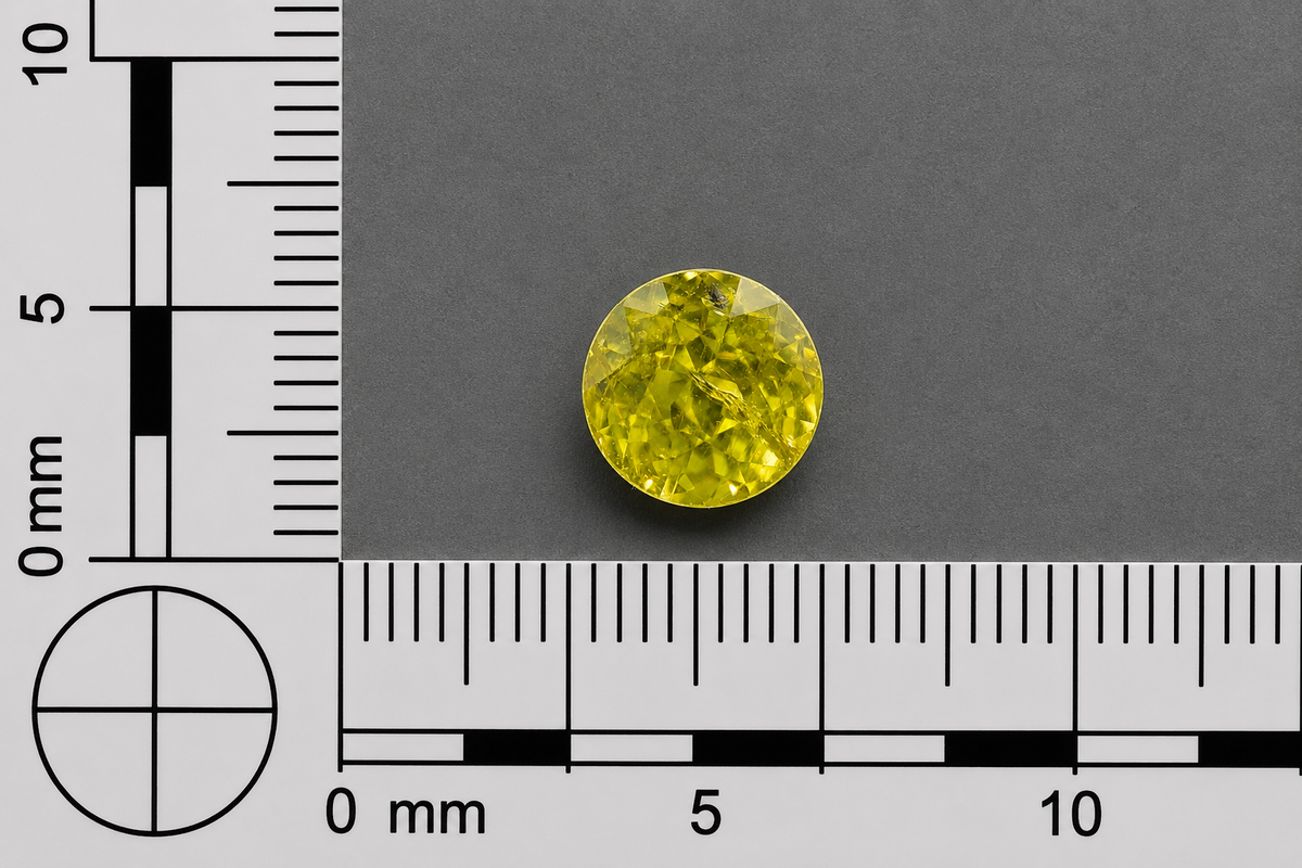 Sphene Naturale Tondo 1.75ct – Gemma Rara Dispersione Fuoco per Gioielleria