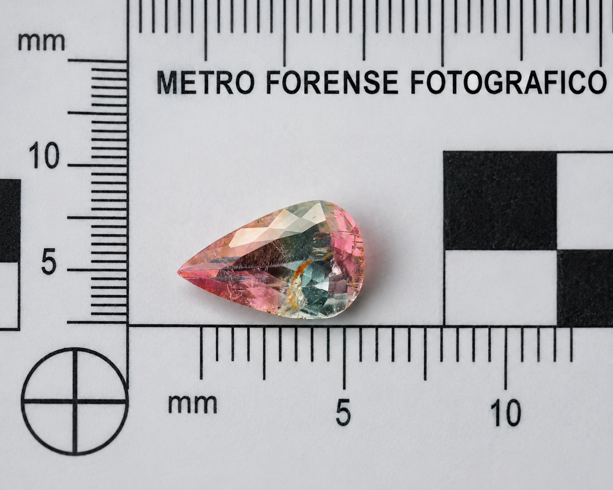 Tormalina Watermelon Goccia 2.20ct – Pietra Bicolore Rara per Gioielleria