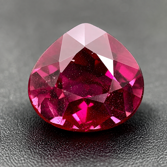 Rodolite Naturale Goccia 1.20ct – Granato Porpora per Alta Gioielleria
