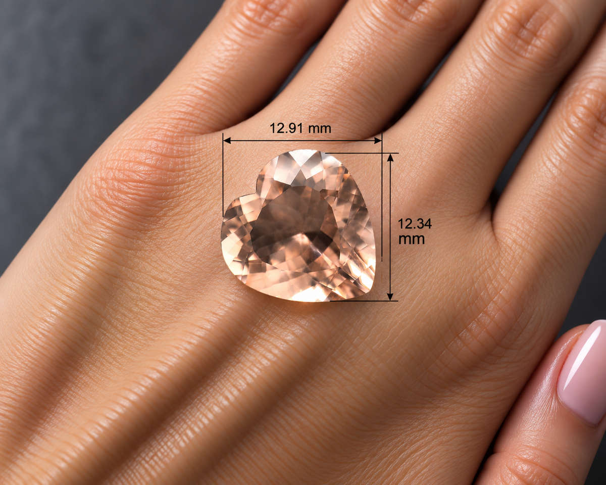 Morganite Naturale Cuore 5.30ct – Pietra Preziosa Rosa per Alta Gioielleria