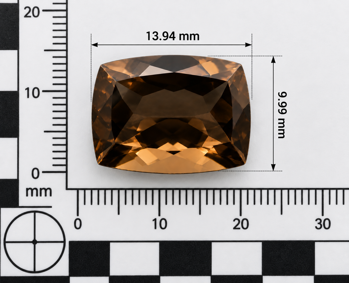 Quarzo Smoky Naturale Cushion 6.55ct – Pietra Semipreziosa per Gioielleria