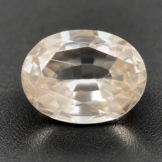 Spinello Bianco Naturale Ovale 0.50ct – Gemma Rara per Alta Gioielleria