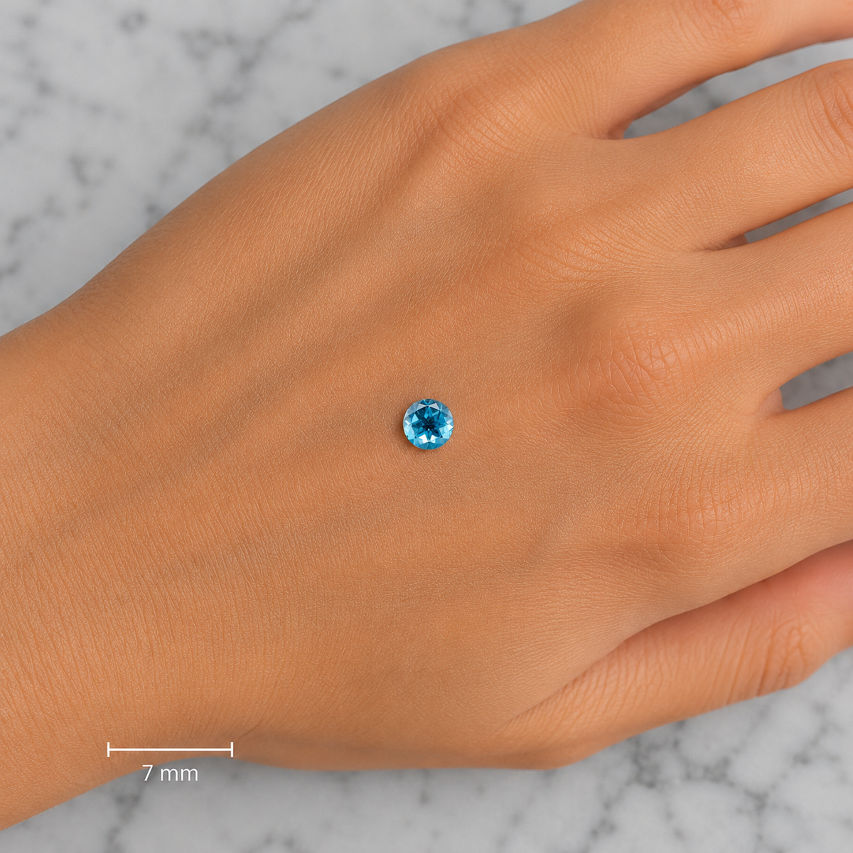 Topazio Swiss Naturale Tondo 2.20ct – Pietra Preziosa Azzurra per Gioielleria