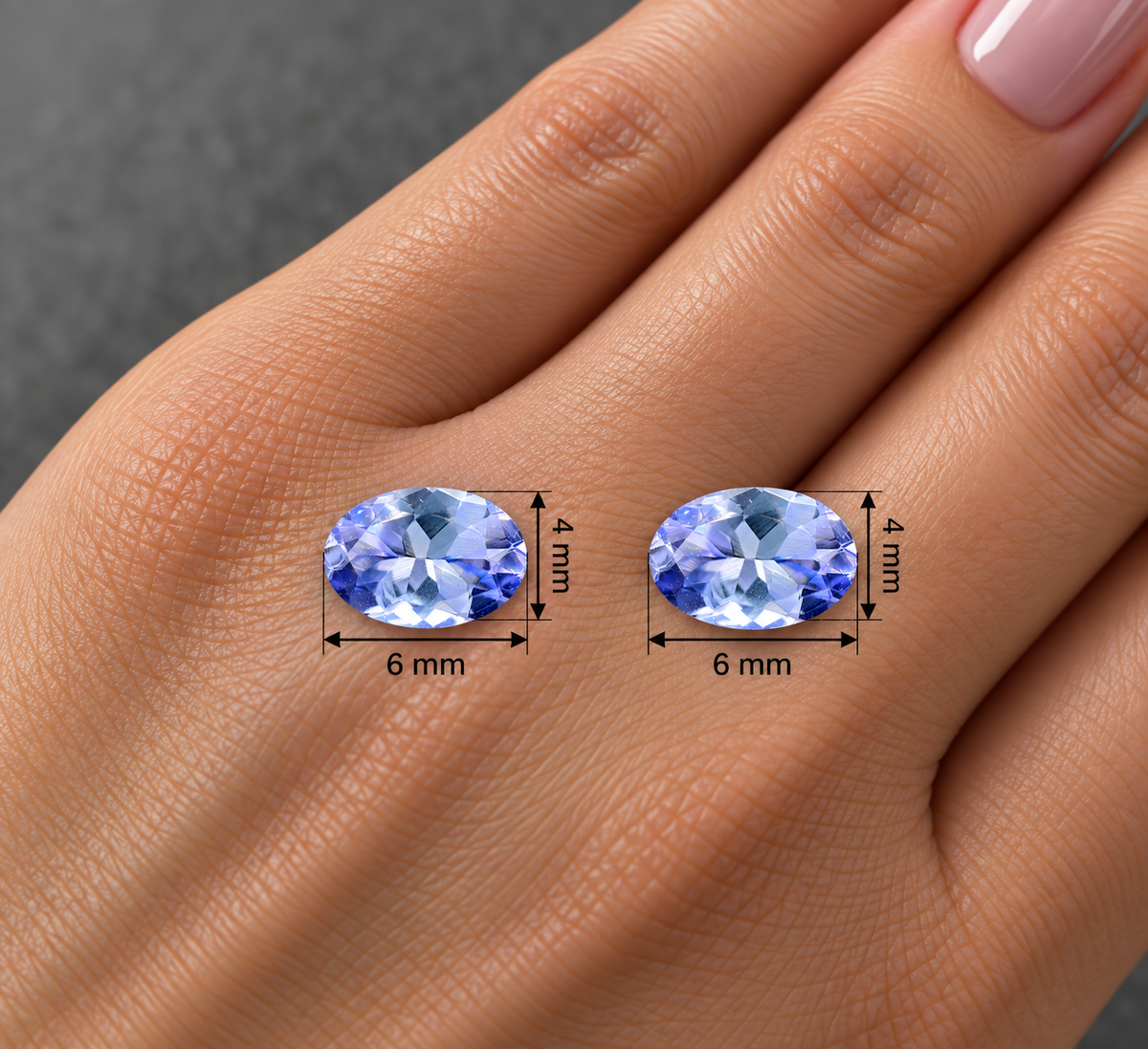 Tanzanite Naturale Unheat Ovali 1.60ct – Gemma Non Trattata per Gioielleria