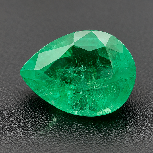 Smeraldo Naturale Goccia 0.90ct - Pietra Preziosa per Gioielleria