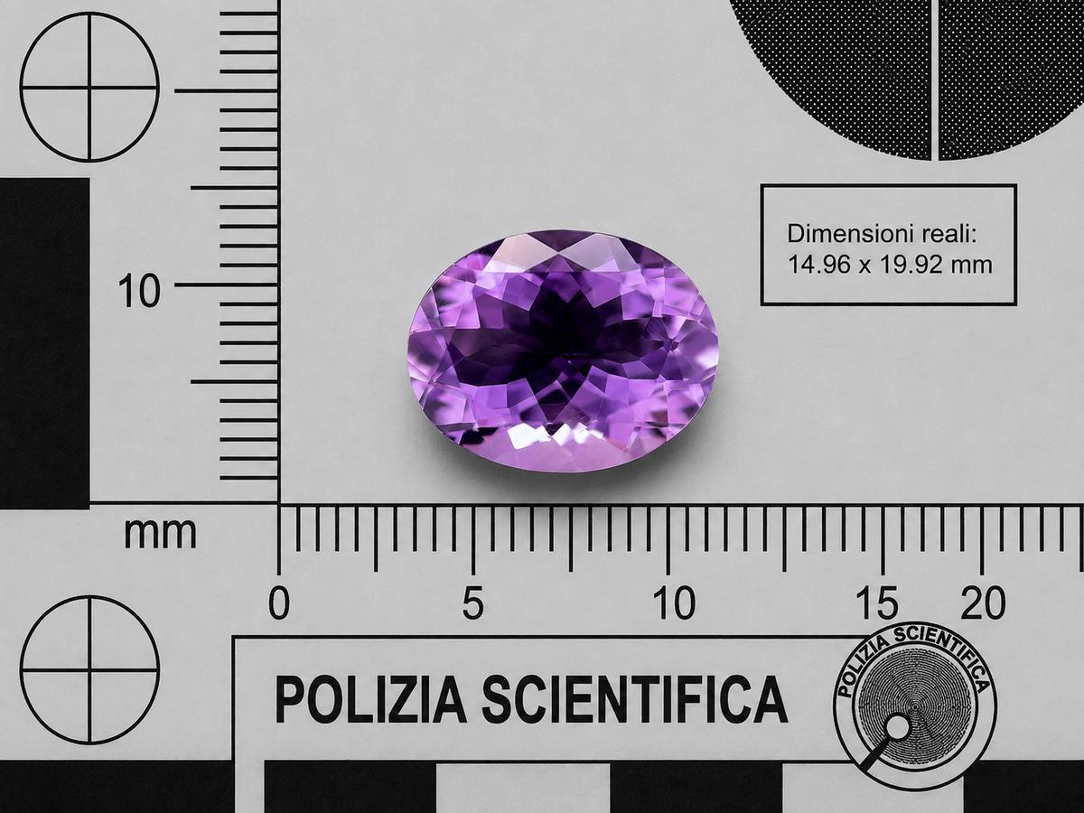 Ametista Naturale Ovale 15.55ct – Pietra Preziosa Viola per Alta Gioielleria