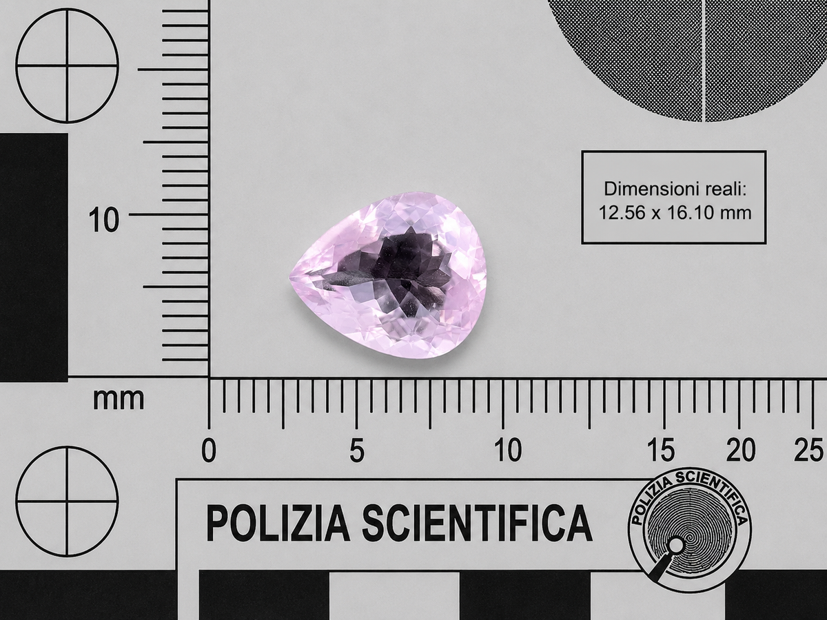 Ametista Rosa Naturale Goccia 7.85ct – Pietra Preziosa per Gioielleria