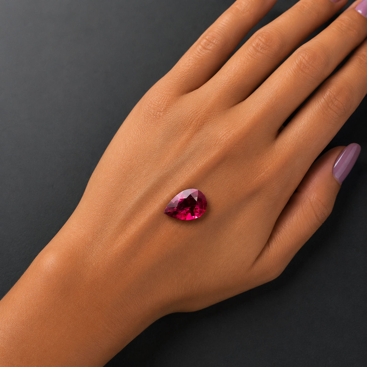 Tormalina Rossa Goccia 1.60ct – Pietra Preziosa per Gioielleria