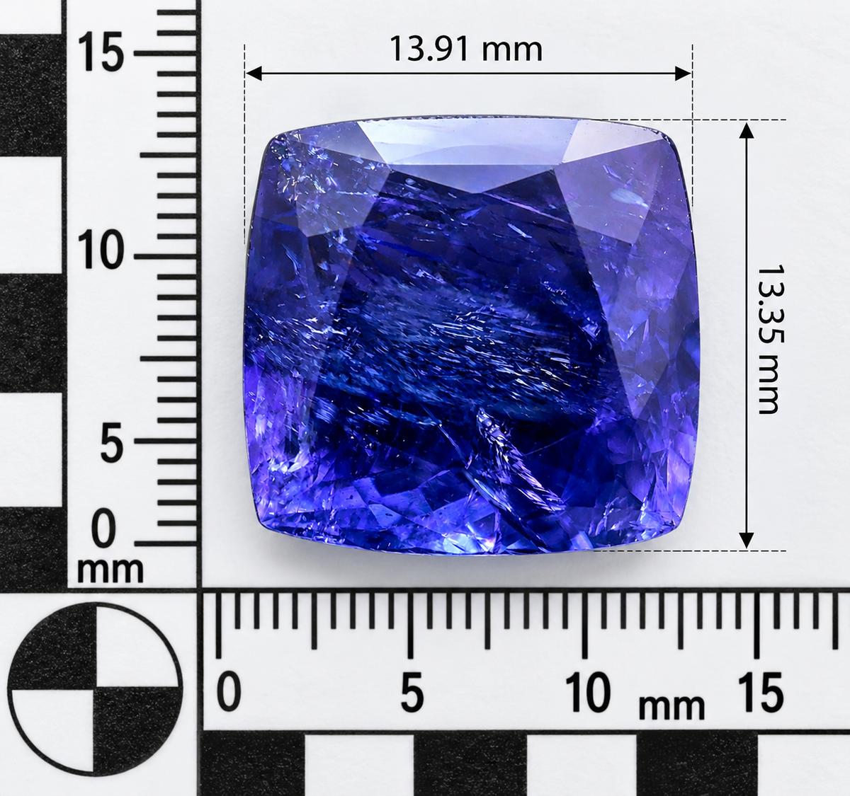 Tanzanite Naturale Cushion 15.95ct – Gemma Rarissima per Alta Gioielleria