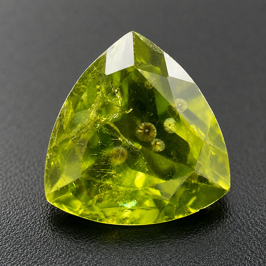 Peridot Naturale Trillion 4.15ct – Pietra Preziosa Verde per Gioielleria
