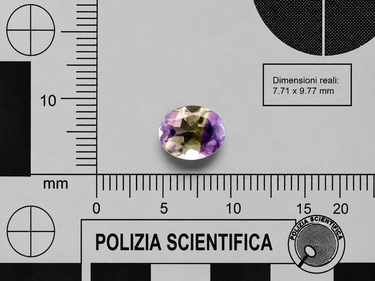 Ametista Bicolore Naturale Ovale 2.45ct – Pietra Preziosa per Gioielleria