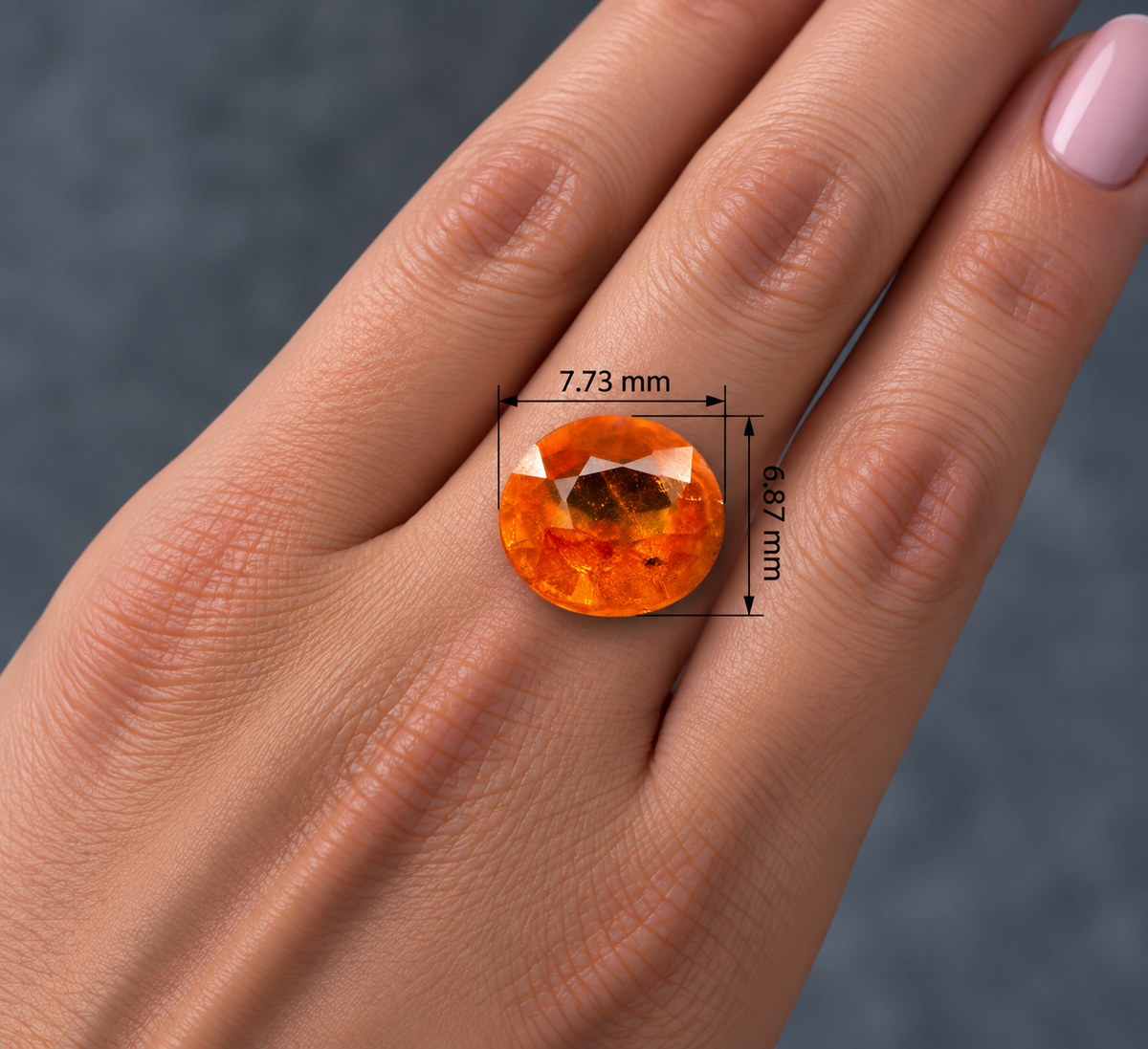 Spessartite Naturale Ovale 1.90ct – Granato Arancio per Alta Gioielleria