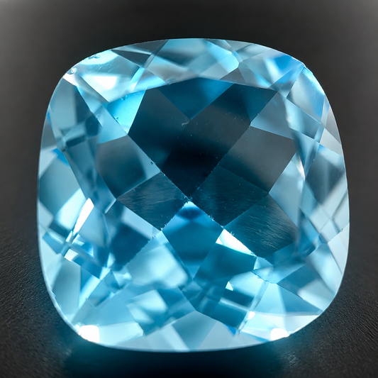 Topazio Sky Naturale Cushion 20.90ct – Pietra Preziosa Azzurra per Alta Gioielleria