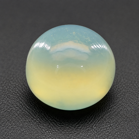 Prenite Naturale Tondo Cabochon 4.55ct – Pietra Semipreziosa Verde per Gioielleria