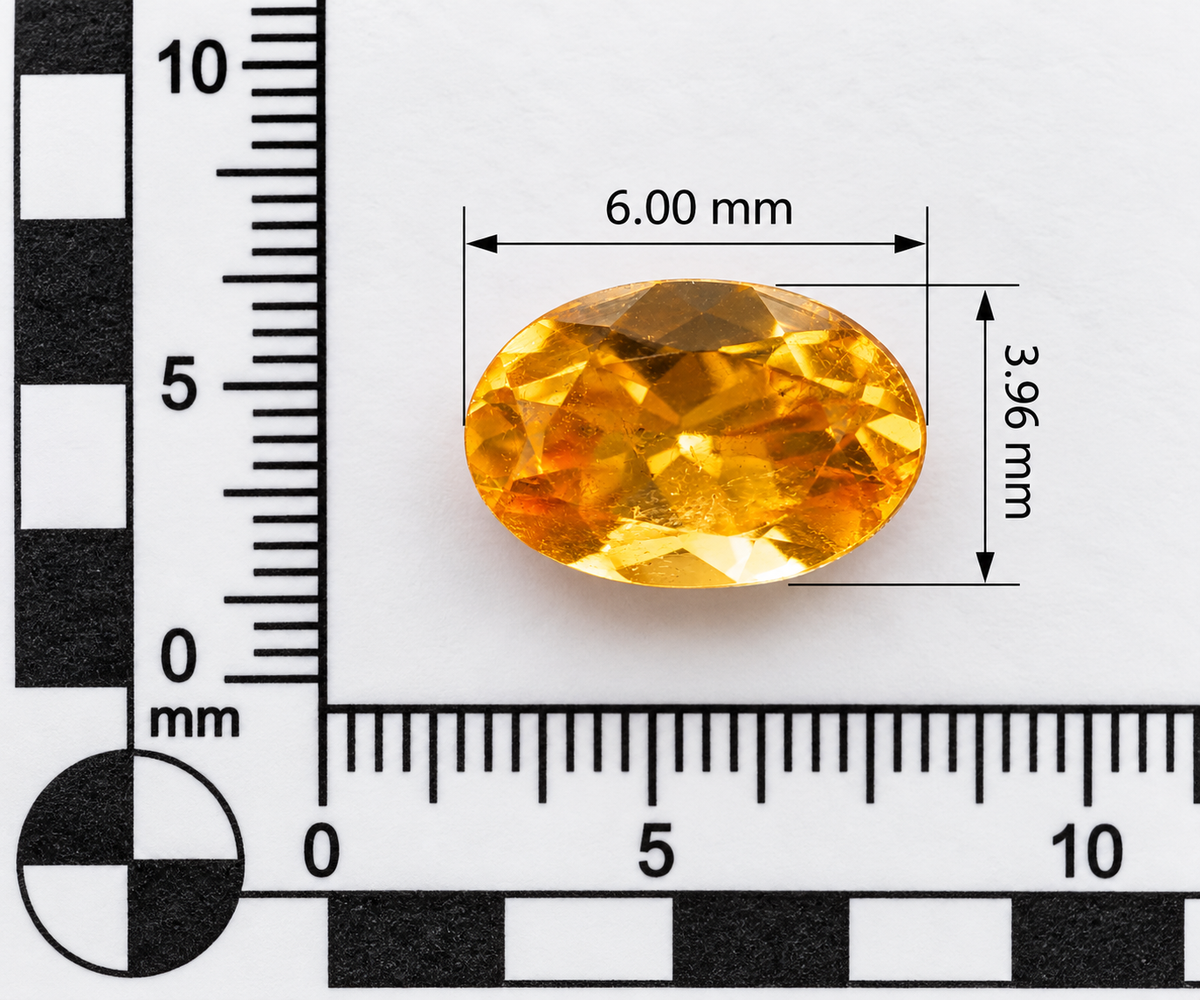 Spessartite Naturale Ovale 0.65ct – Granato Arancio per Alta Gioielleria