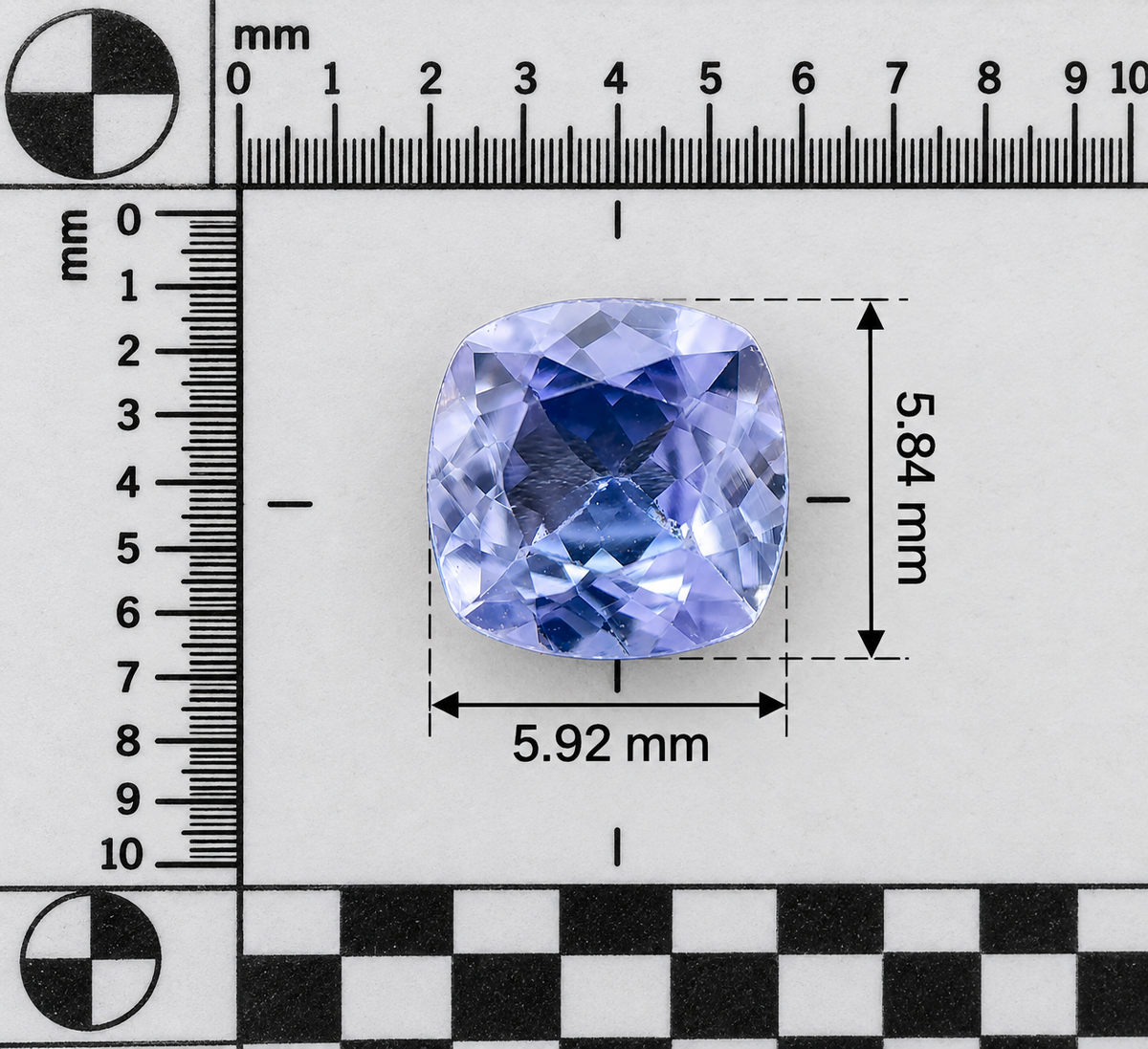 Tanzanite Naturale Unheat Cushion 0.80ct – Gemma Non Trattata per Gioielleria