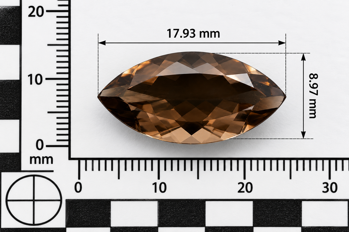 Quarzo Smoky Naturale Marquise 5.25ct – Pietra Sempreziosa per Gioielleria