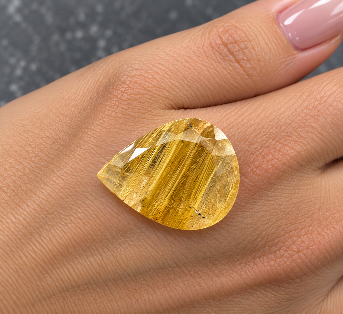 Quarzo Rutilato Naturale Tondo 10.00ct – Pietra Semipreziosa per Gioielleria