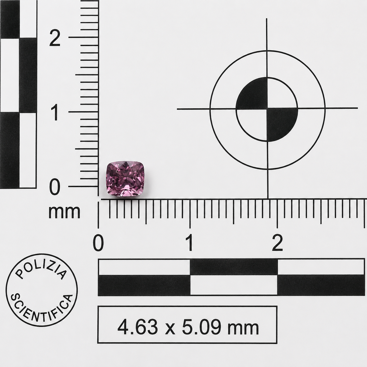Spinello Viola Naturale Cushion 0.85ct – Gemma Rara per Alta Gioielleria